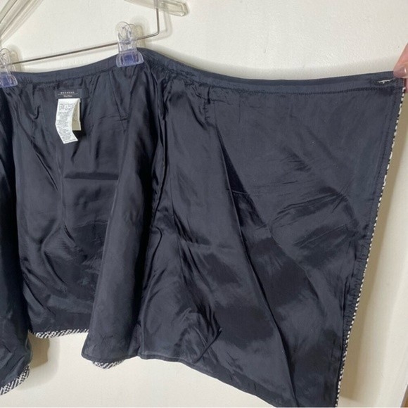 MaxMara Weekend Black & White Wool Blend Mini Snap Button Wrap Skirt - Picture 13 of 15